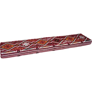 Bolvadin Şark Köşesi MND306-402 Şark Köşesi Bordo Halı Desenli Minder 120X40X10 cm