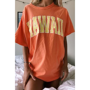 Mad Girls Turuncu Kadın Tişört MG966