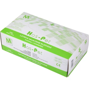 Has-Pet Latex Pudralı Eldiven 100'lü - M