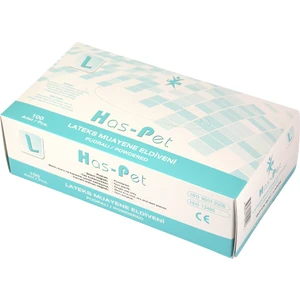 Has-Pet Latex Pudralı Eldiven 100'lü - L