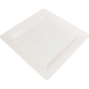 Plastik Kare Tabak Beyaz 22 cm - 10'lu