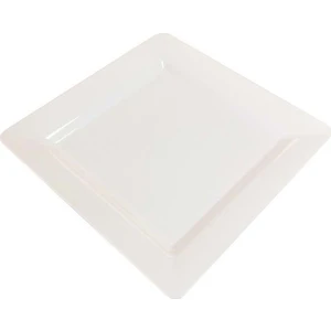 Plastik Kare Tabak Beyaz 18 cm - 10'lu