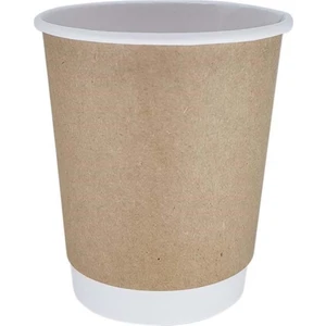 Ambalaj Pazarı Double Wall Kraft Karton Bardak 8 Oz - 30'lu