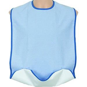 G885 Cepli - Çıtçıtlı Yetişkin Yemek Önlüğü Mavi Standart Beden