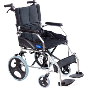 Comfort Plus KY863LAJ-A12 Alüminyum Transfer Özellikli Refakatçı Frenli Hafif Tekerlekli Sandalye Füme