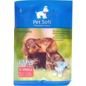Köpek Için Alt Tuvalet Bezi Xsmall 22-40CM 12 Li