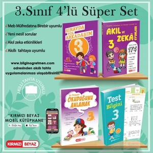 Kırmızı Beyaz Yayınlar 3.Sınıf 4lü Süper Set