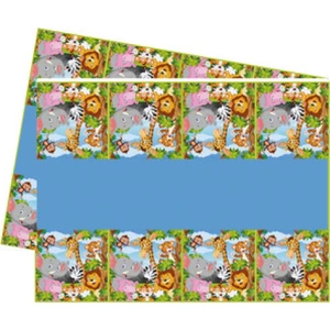 Hayaller Dükkanı Masa Örtüsü Safari Sevimli Hayvanlar 120X180 cm Pk:1
