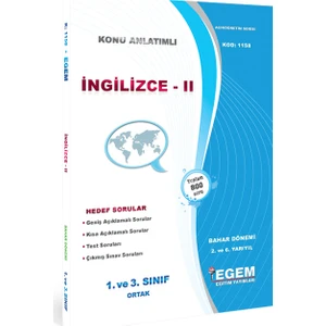 Egem Eğitim Yayınları Ingilizce-II Konu Anlatımlı Soru Bankası- Bahar Dönemi(2. Yarıyıl)