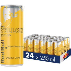 Red Bull Enerji İçeceği, Tropikal Meyve, 250 ml (24'lü Paket, 24x250 ml)