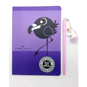 A5 Pp Kapak Kareli Defter + Jel Tükenmez Kalem