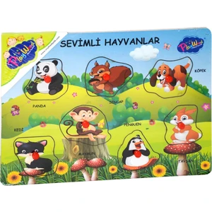 Ahşap Tutmalı Sevimli Hayvanlar Puzzle