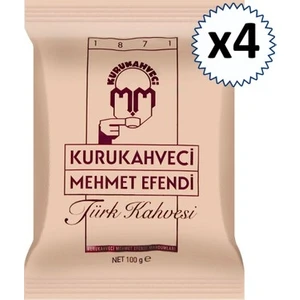 Kurukahveci Mehmet Efendi  Türk Kahvesi 100 gr x 4'lü