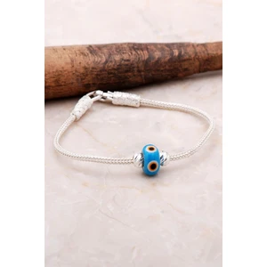 Sümer Telkari Kazaziye Dorissa Nazar Boncuklu Gümüş Bileklik