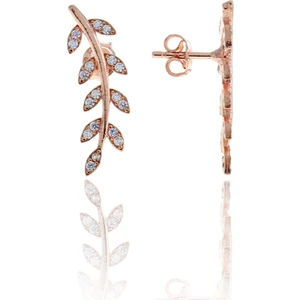 Sümer Telkari Başak Rose Gümüş Küpe