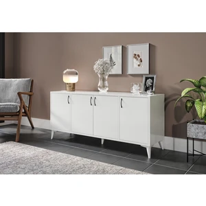 Kzn Home 4 Kapaklı Çok Amaçlı Mdf Konsol - Tamamı  Mdf