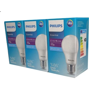 3'lü 8W Beyaz Işık LED Ampul