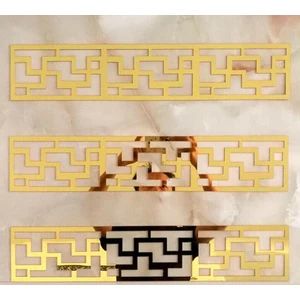 Ps Stickers Pleksi  15X Motifli  Altın Dekorarif Duvar Süsü Arkası Yapışkanlı