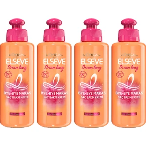 L'Oréal Paris Loreal Paris Elseve Dream Long Bye Bye Makas Saç Bakım Kremi 200 ml x 4 Adet