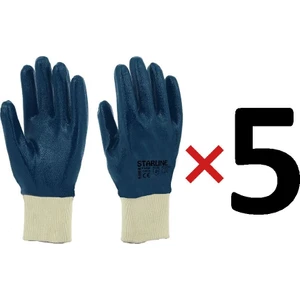 E-206-B Mavi Nitril Eldiven Iş Eldiveni No:9 (5 Çift)