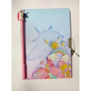 Unicorn Kilitli Günlük ve Unicorn Jel Kalem
