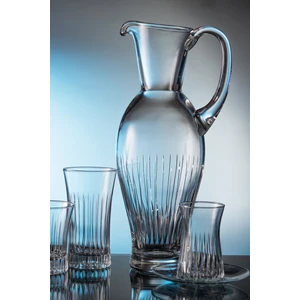 Lavita Sade Kesme El Dekor Yaldızlı Desenli Cam Karaf Sürahi