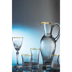 Lavita Altın 61 Parça Cam Sofra Sunum Çeyiz Seti Su Bardak Takımı Kesme El Dekor