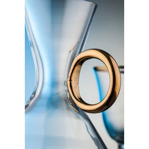 Bolero Altın Kesme El Dekor Yaldızlı Desenli Cam Karaf Sürahi