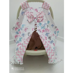 Bebek ve Bebek Puset Örtüsü Ponponlu