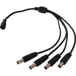 Dc 12V 4 Port Power Jak Jack Çoklayıcı Kablo (4 Erkek/1 Dişi Uç)