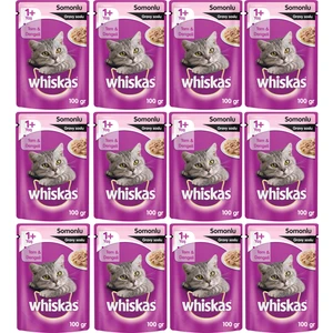 Pouch Somonlu Yetişkin Kedi Konservesi 100 gr x 12 Adet