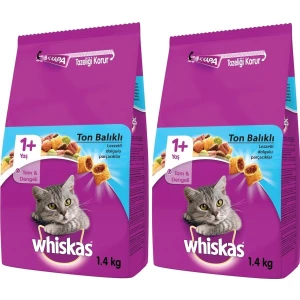 Ton Balıklı Sebzeli Yetişkin Kuru Kedi Maması 1,4 kg x 2 Adet