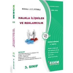 Egem Eğitim Yayınları 3. Sınıf Halkla İlişkiler ve Reklamcılık Konu Anlatımlı Soru Bankası-Bahar Dönemi(6. Yarıyıl)