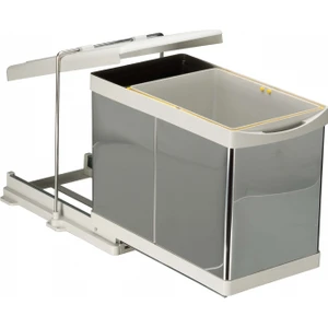 Dolap İçi Çöp Kovası Raylı Paslanmaz Krom