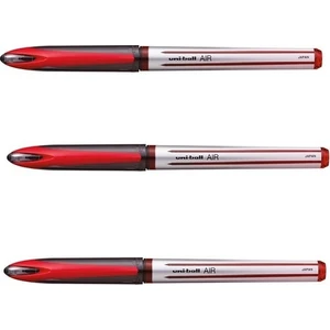 UBA-188-L 0.7 mm Air Roller Kalem 3'lü Kırmızı
