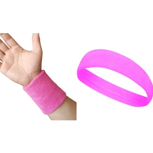Sporcu Saç Bandı + Bileklik Seti Havlu Ter Bandı