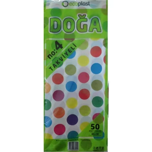 Takviyeli Renkli Poşet No : 4 (40X50) 50'li