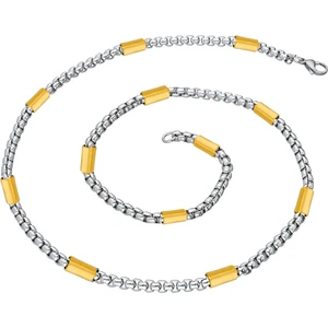 Gri Gold 5 Cm. 5 Mm. Erkek Çelik Zincir DT15BYSR