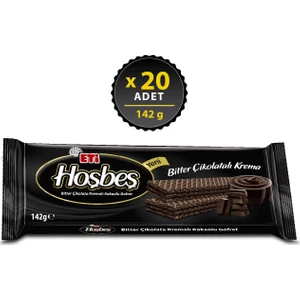Hoşbeş Bitter Çikolata Kremalı Gofret 142 g x 20 Adet