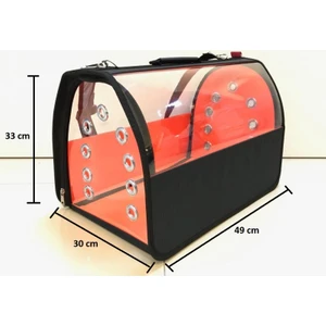 La Vista  Şeffaf Jumbo Boy Kedi Köpek Lüks Taşıma Çantası Siyah 49X33X30...