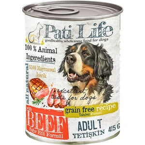 Pati Life Tahılsız Biftekli Köpek Konservesi 415 Gr 24'lü