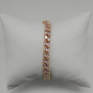 Zirkon Taşlı Suyolu Bileklik - Gold