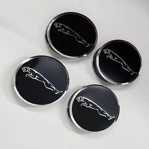 Duru Doruk Jant Göbeği Jaguar 65/60 60MM Yuva 4'lü Set Siyah Çerçeveli