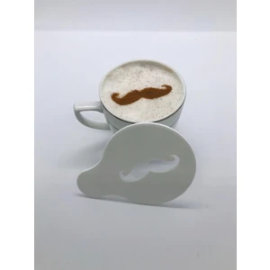Bıyık Desenli Kahve / Tatlı Süsleme Şablonu