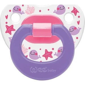 Wee Baby Yalancı Emzik Desenli Silikon Damaklı No:1  / 0-6 Ay 833 - Mor