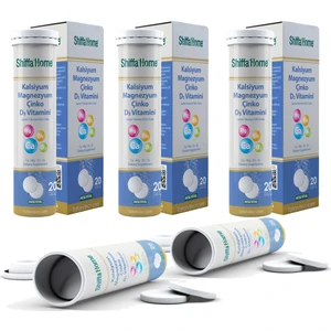 Aksu Vital Kalsiyum Magnezyum Çinko D3 Vitamini 20 Tablet x 5 Adet