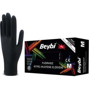 Pack Beybi Siyah Nitril Eldiven ''m'' Beden