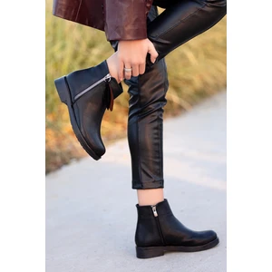 D2005 Kadın Bot İthal Dış Materyal Şeffaf Topuk ile Şık ve Rahat Tasarım