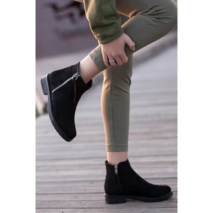 D2005 Kadın Bot Bootie  İthal Dış Materyal Şeffaf Topuk