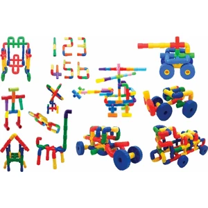 King Kids Tekerlekli Boru Yapı Oyuncağı 72 Parça
